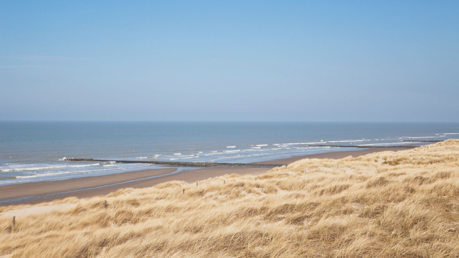 Serene Belgian Beach on the North Sea