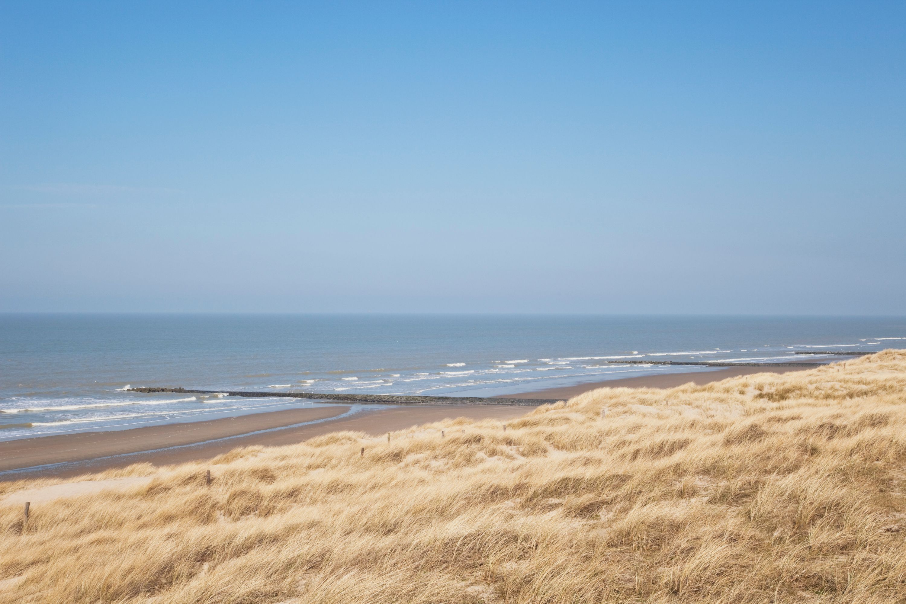 Serene Belgian Beach on the North Sea