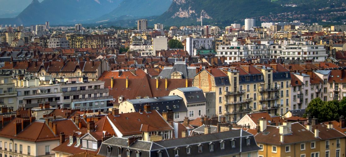 Rooftops & Mountains in Grenoble
