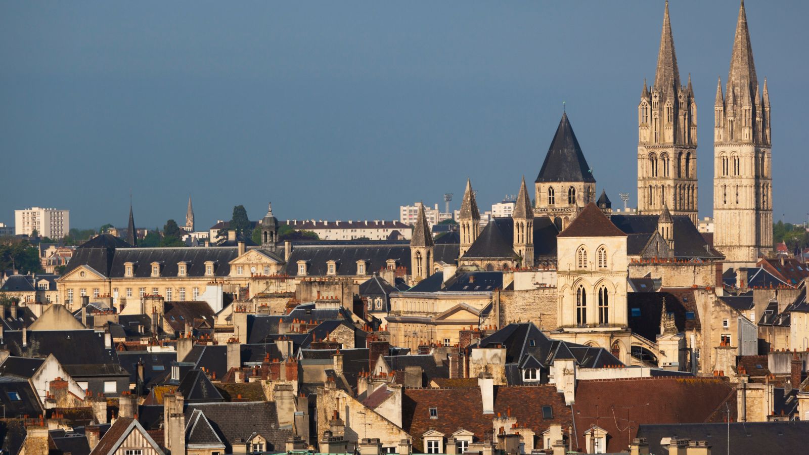 Elevated View of Caen with Abbaye aux Hommes