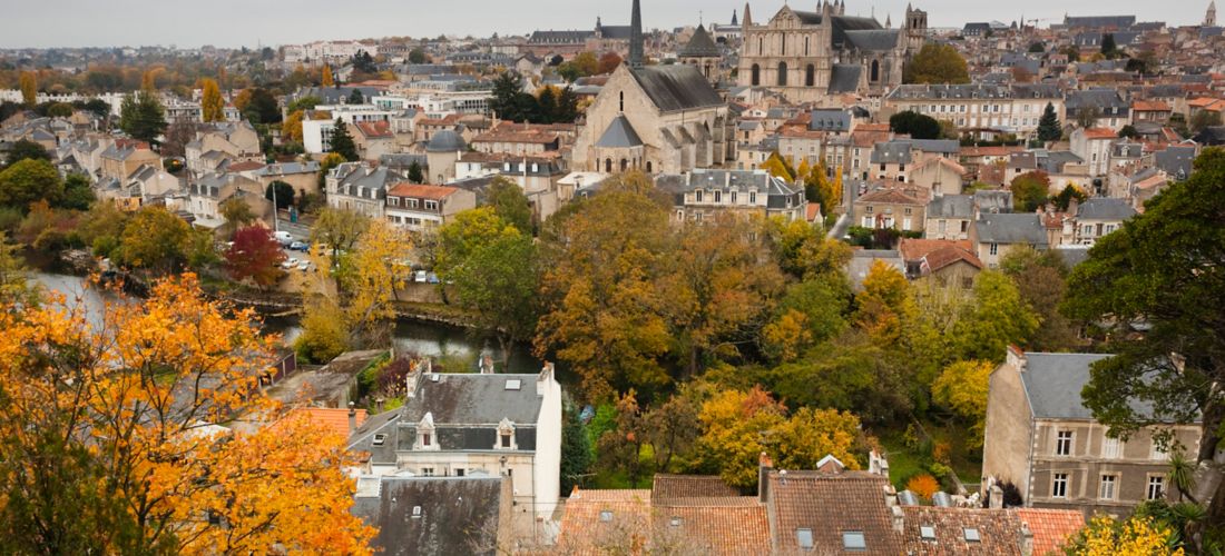 Autumnal Splendor: Poitiers Town View
