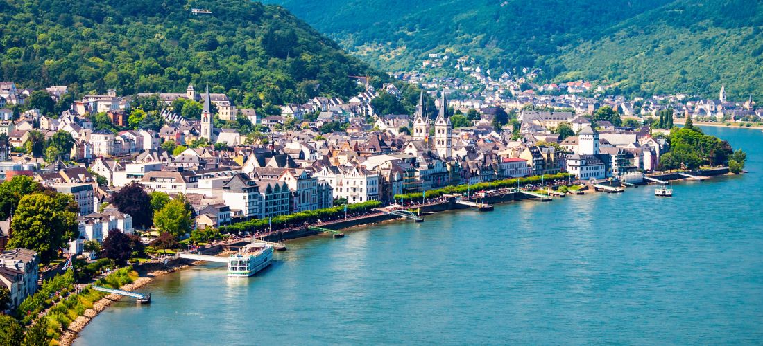 Sunny Boppard: An Aerial View from Gedeonseck, Germany