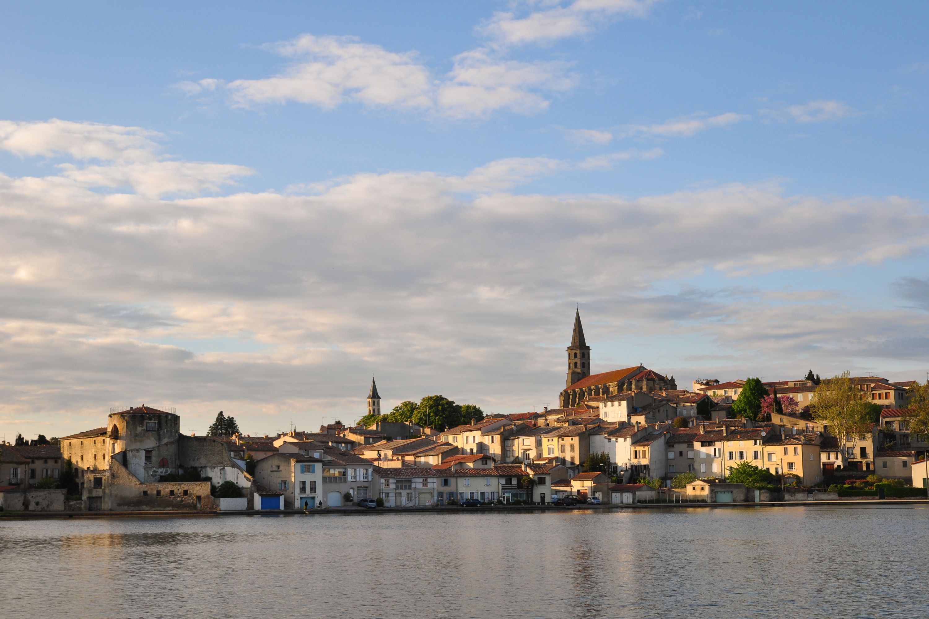 Castelnaudary at Sunset: A French Town's Serene Twilight