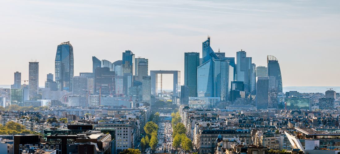 Sunny Day in La Défense: A Parisian Skyline