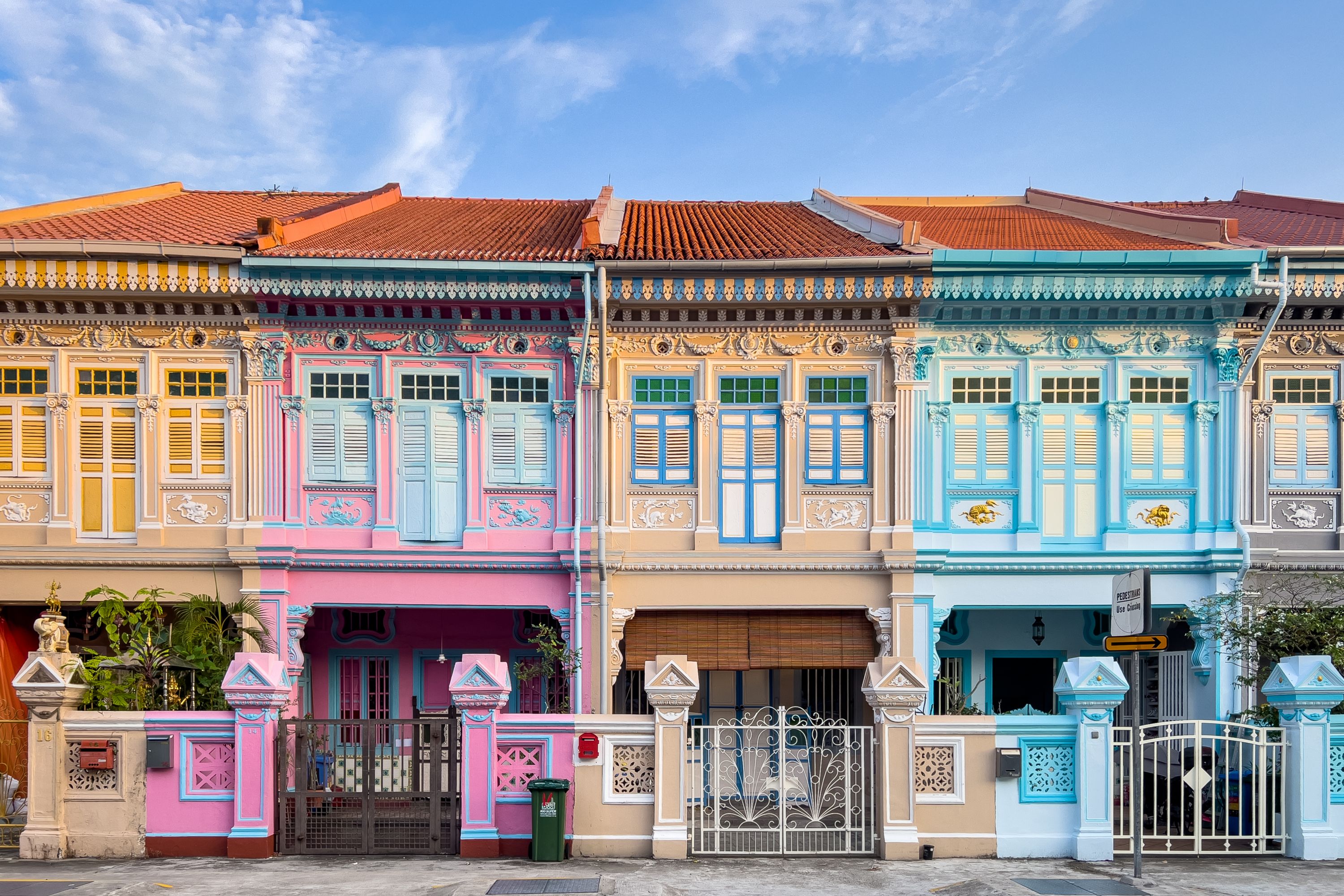 Colourful Peranakan shophouses in Joo Chiat.