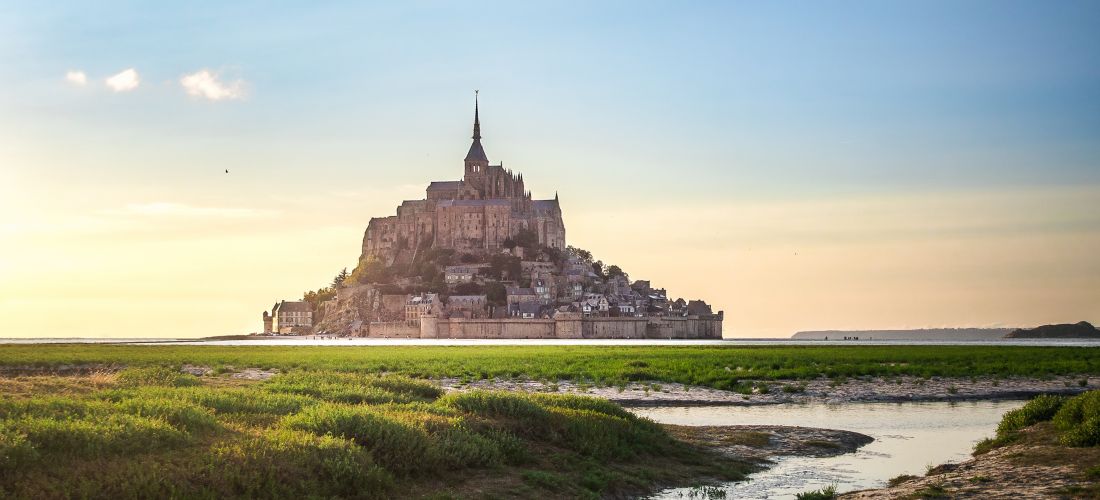 Mont Saint-Michel at Golden Hour, Normandy, France