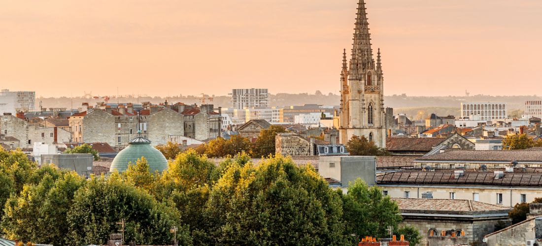 Golden Hour Serenity: A View of Bordeaux, France