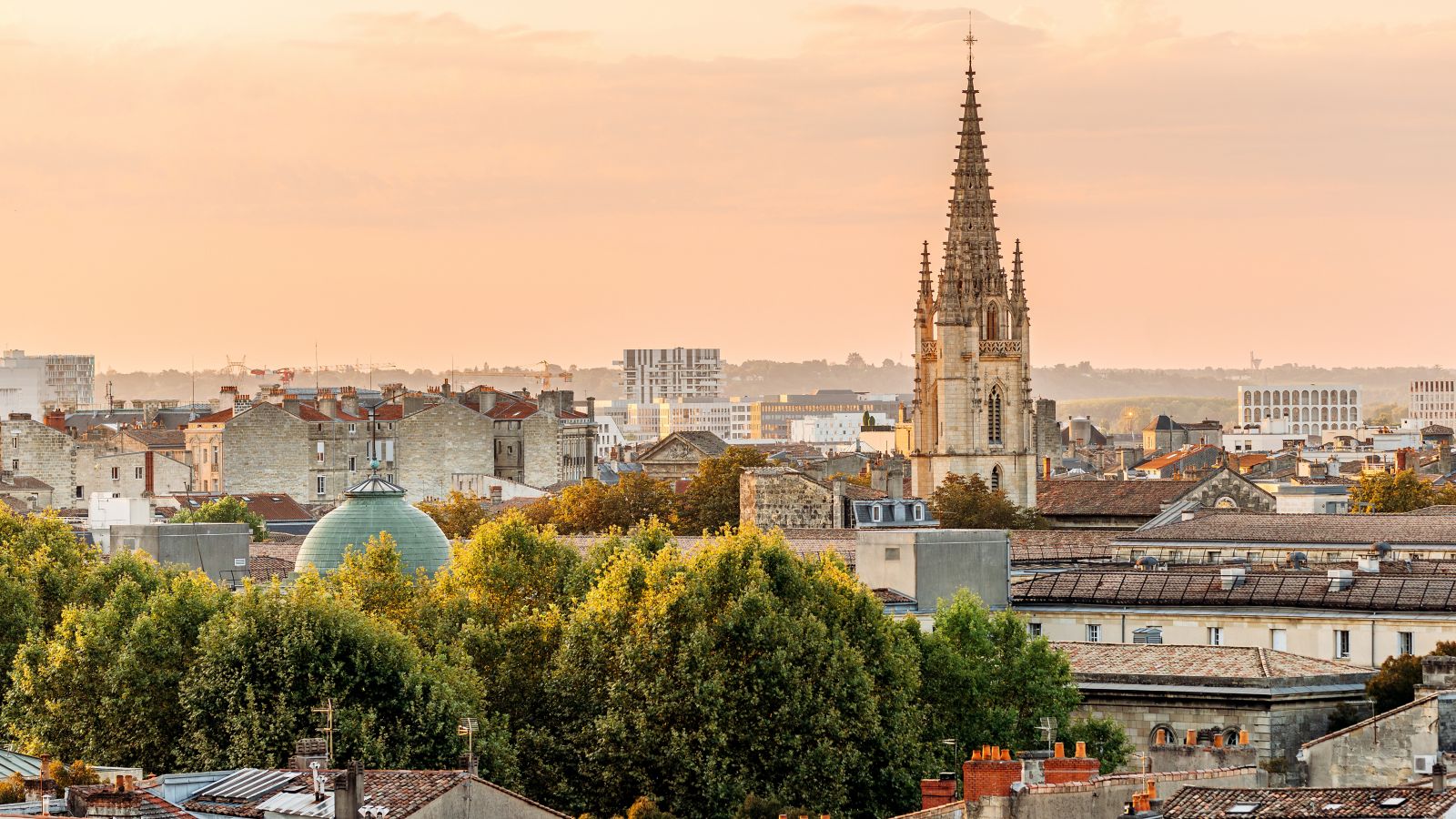 Golden Hour Serenity: A View of Bordeaux, France
