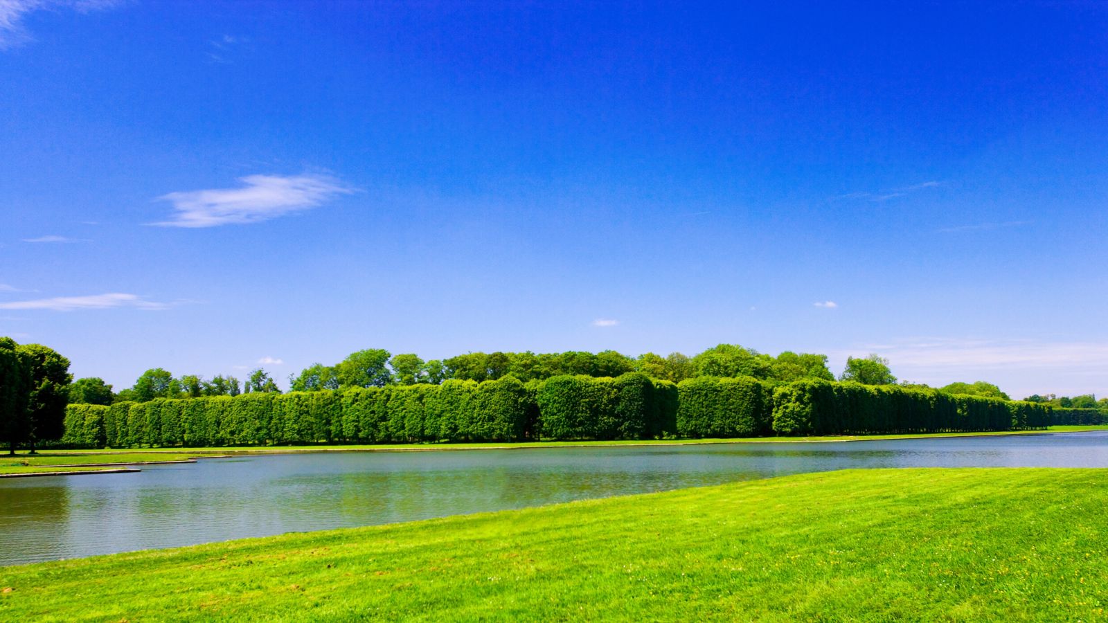 Sunny Day at the Versailles Palace Canals