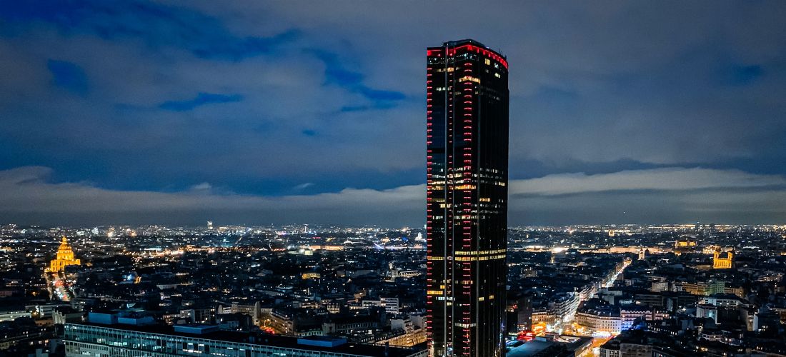 Parisian Nightscape: Montparnasse Tower at Blue Hour