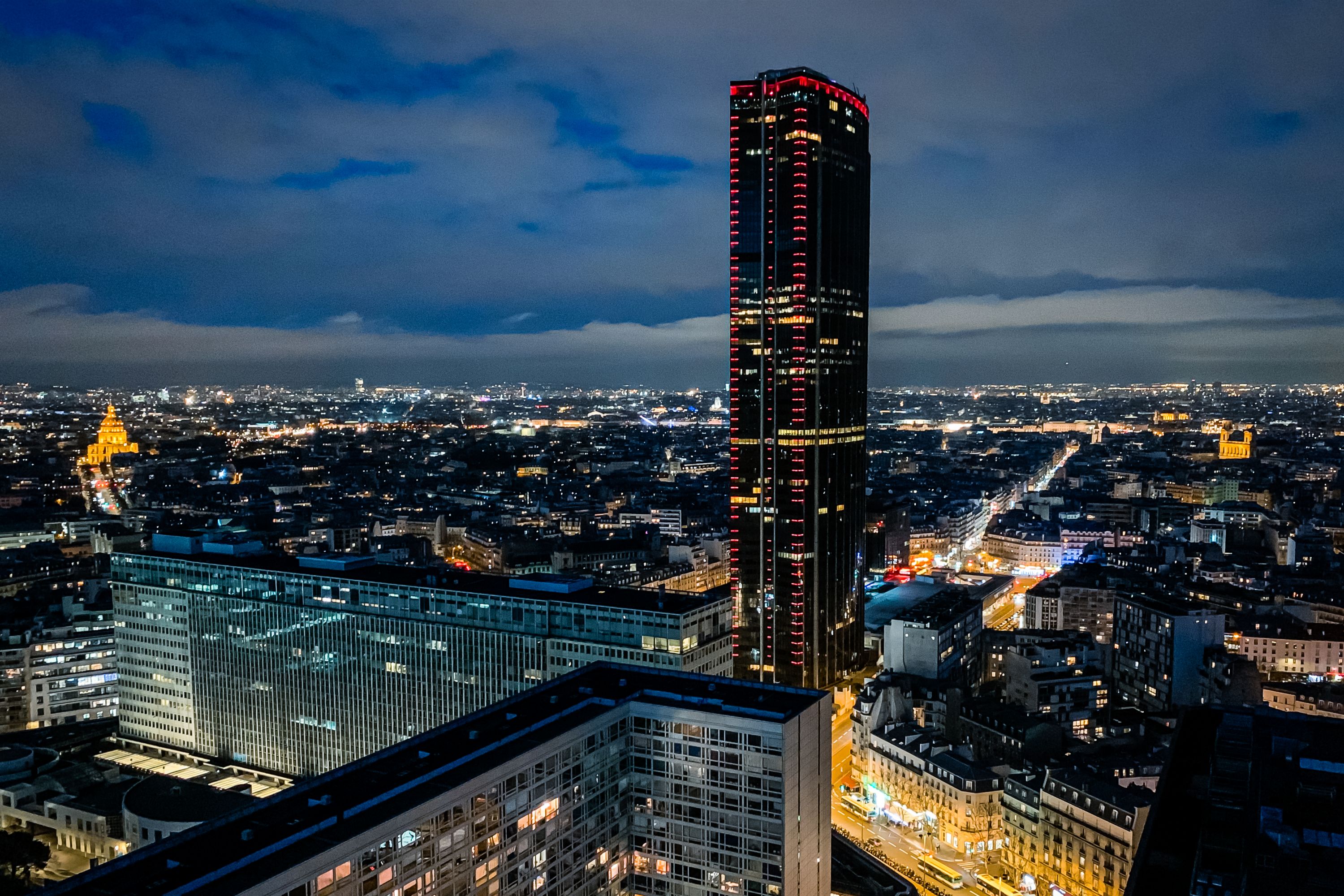 Parisian Nightscape: Montparnasse Tower at Blue Hour