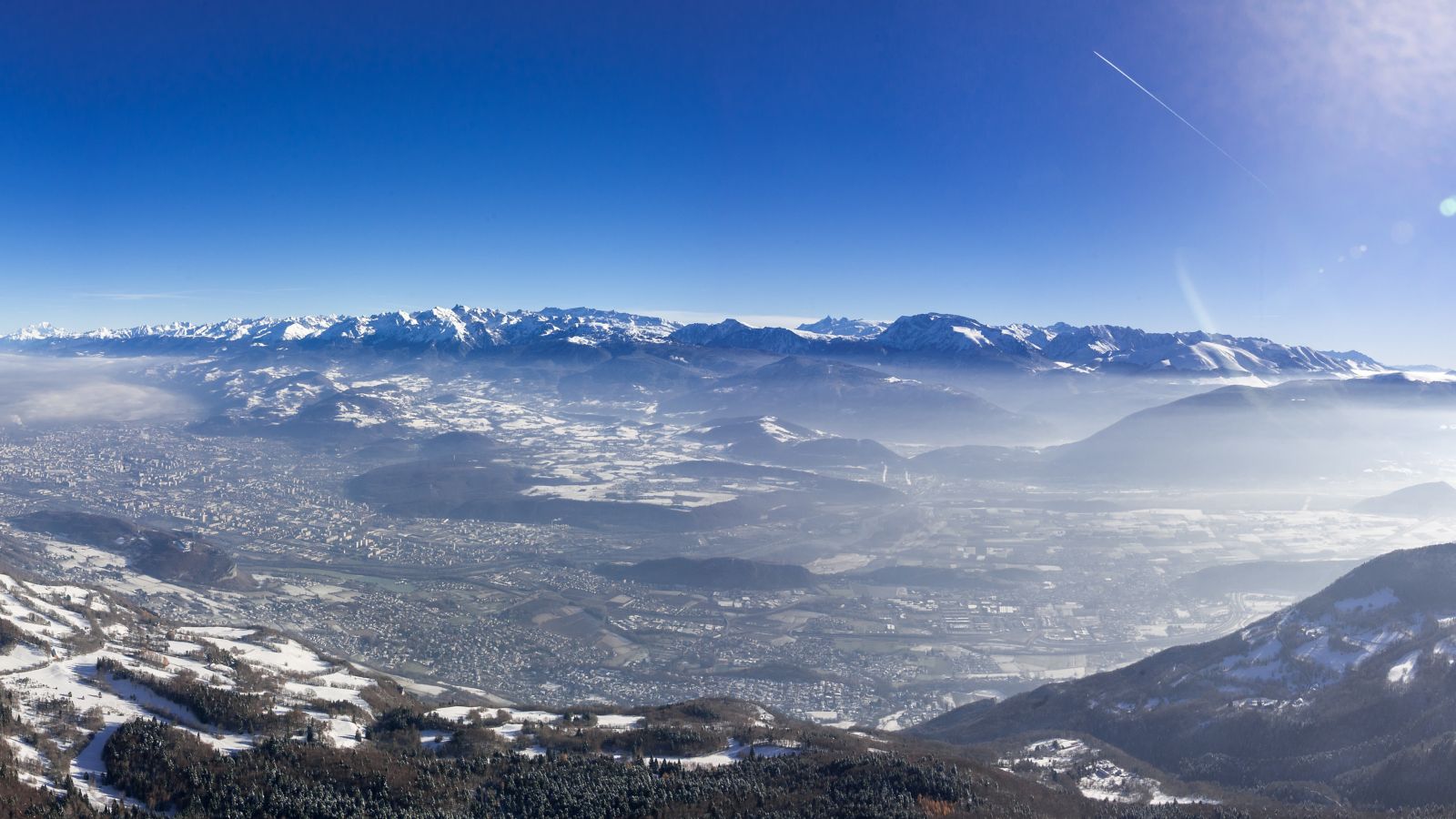 Grenoble Valley and Mont Blanc Panorama