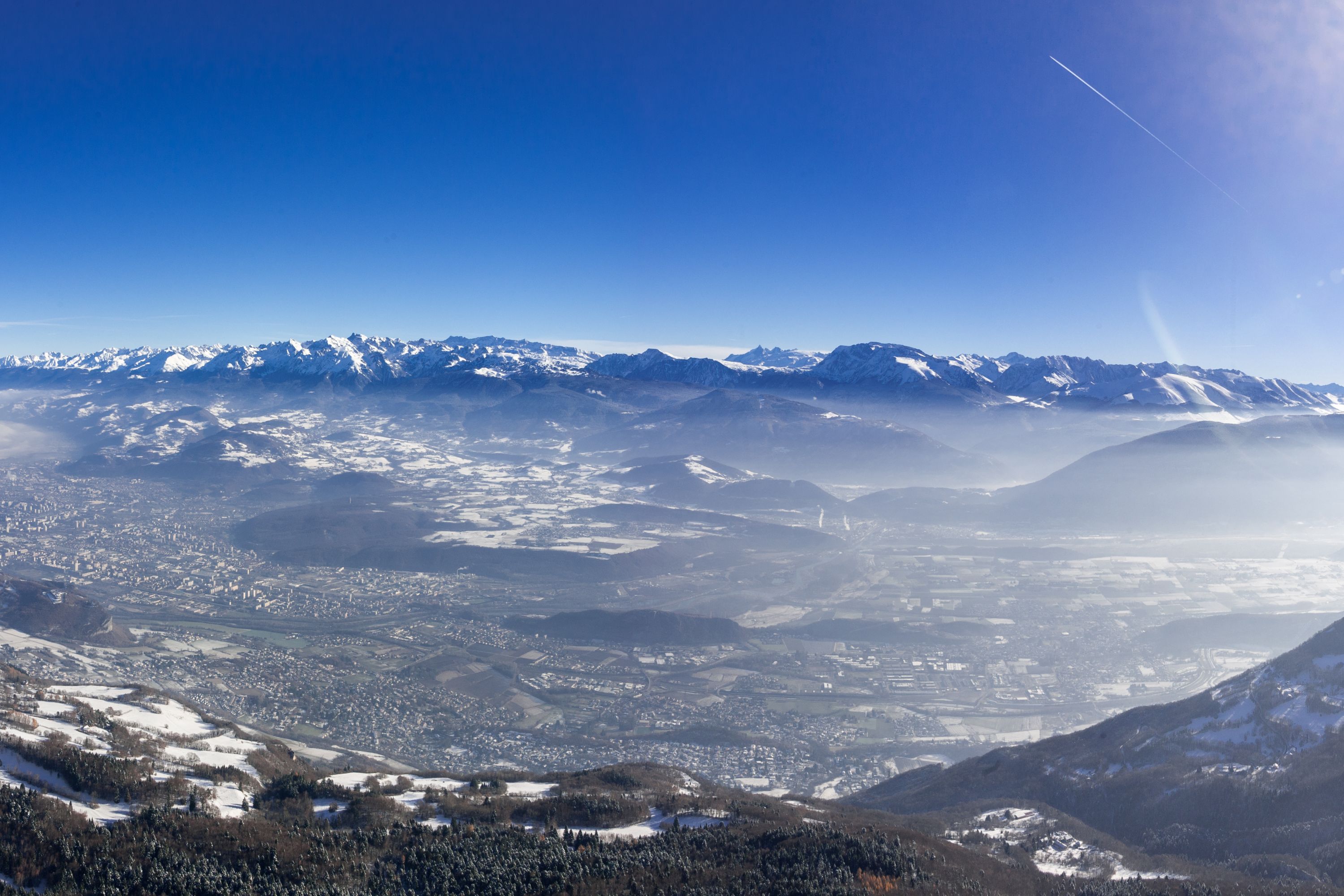 Grenoble Valley and Mont Blanc Panorama