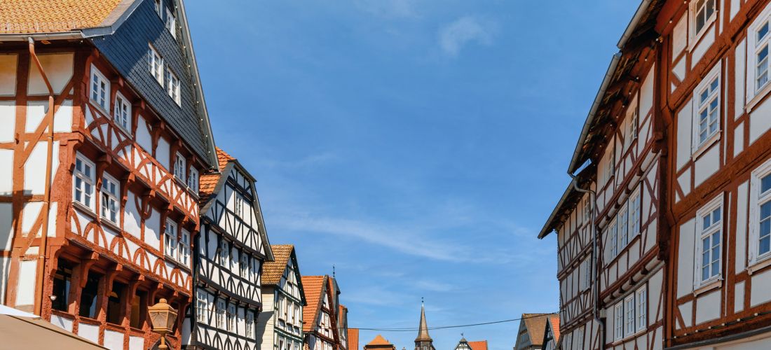 Sunny Summer Day in Fritzlar's Historic Market Square
