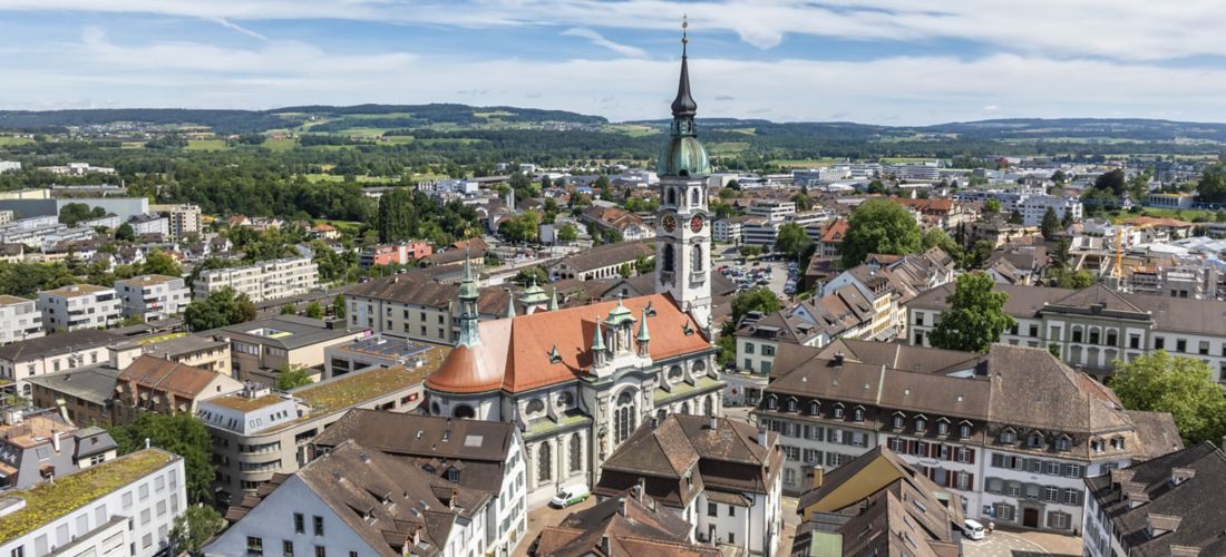 Frauenfeld Townscape: St. Nicholas Church & Swiss Charm