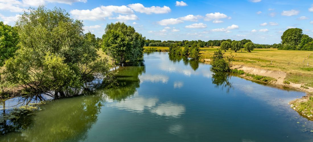 Summer Serenity on the River Lippe, Germany