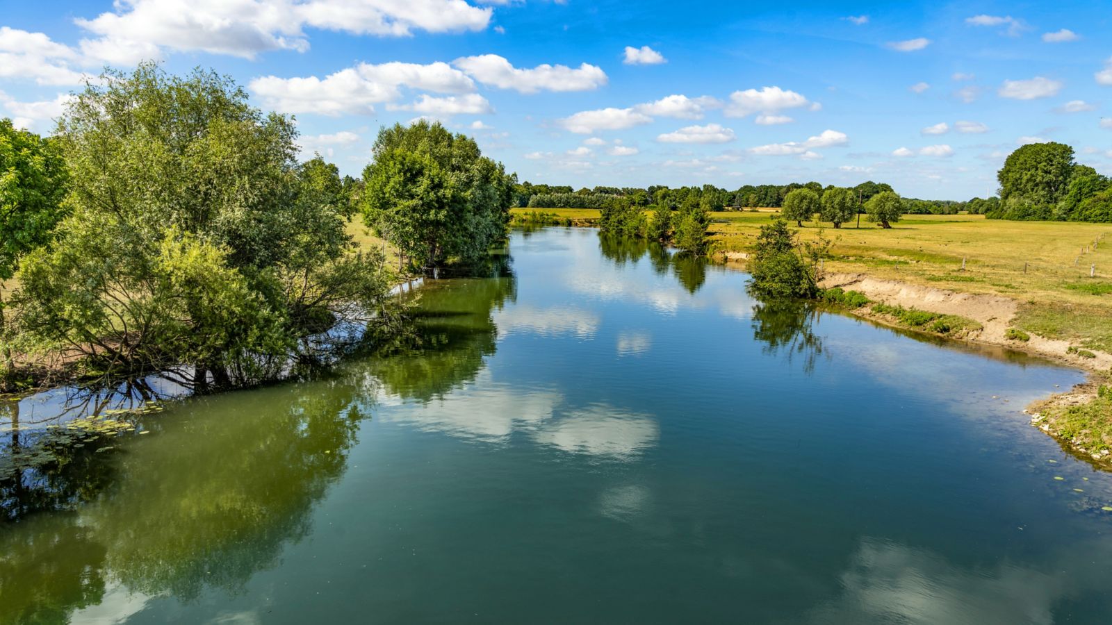 Summer Serenity on the River Lippe, Germany