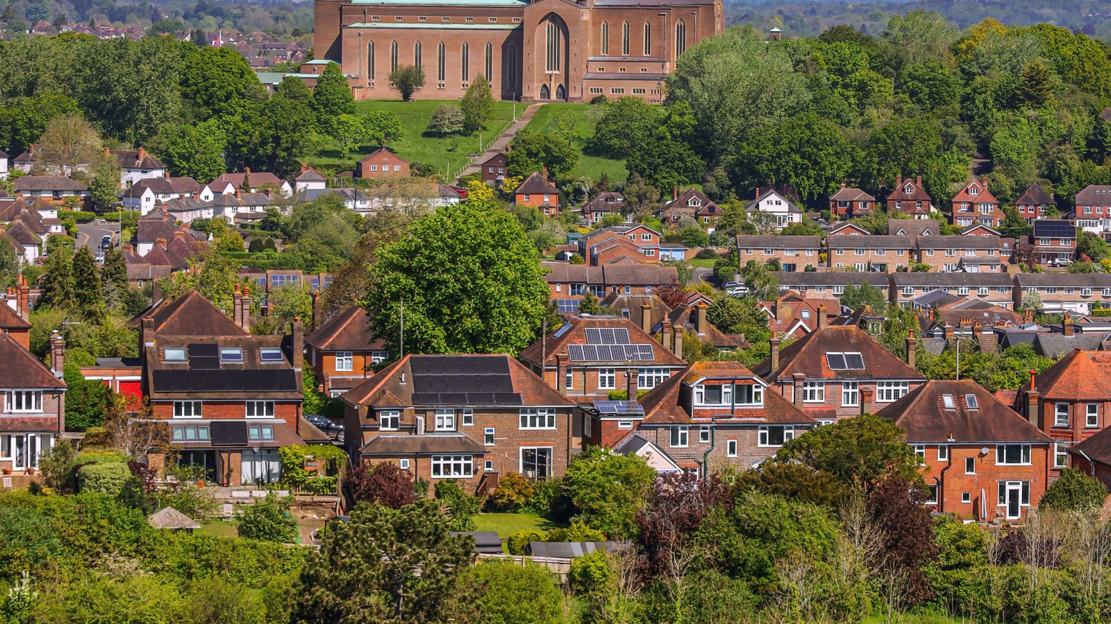 Guildford Cathedral & Town View