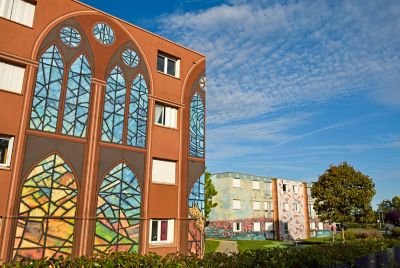 Fresques et décors en trompe-l’œil réalisés par CitéCréation à Bel-Air