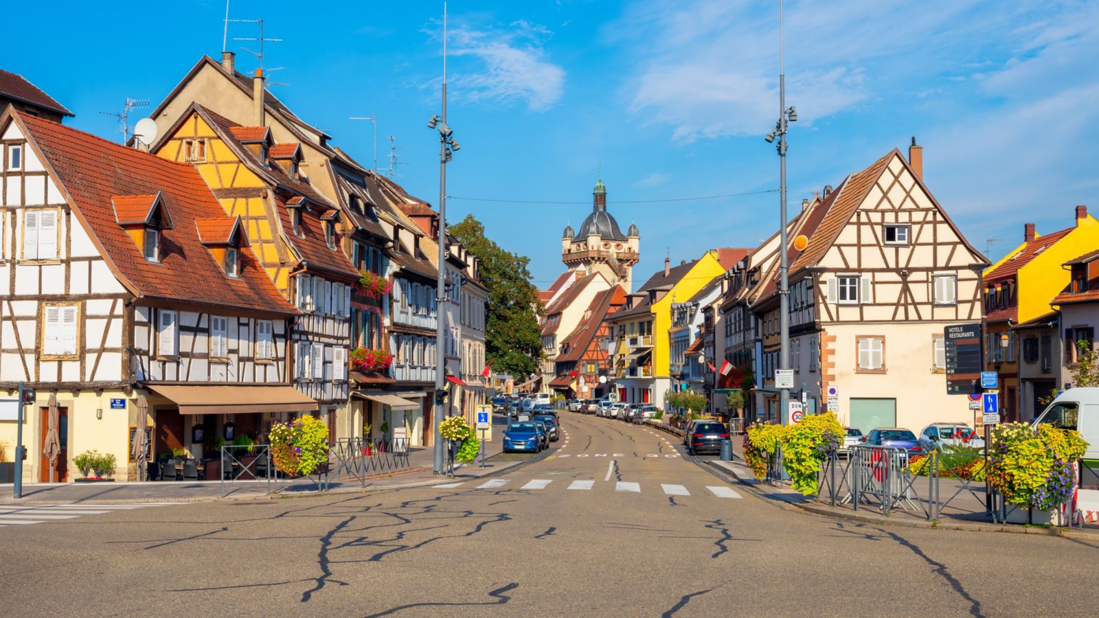 Historic Street Scene in Sélestat, Alsace