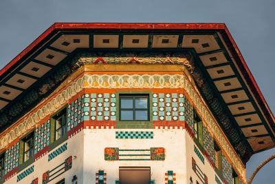 The Vienna Secession-style Hauptmann House in Ljubljana, with colourful geometric motifs