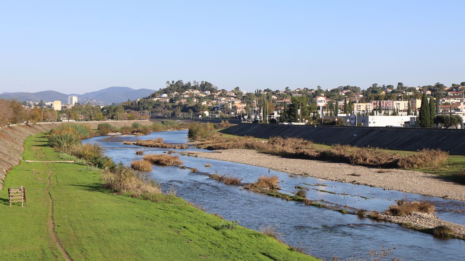 Gardon River flowing through Alès