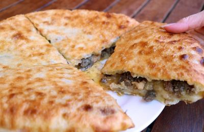 Kubdari, a stuffed bread popular in the Svaneti region of Georgia