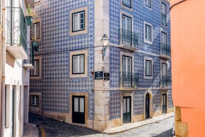 A residential street in Lisbon, one of the best European cities to travel alone