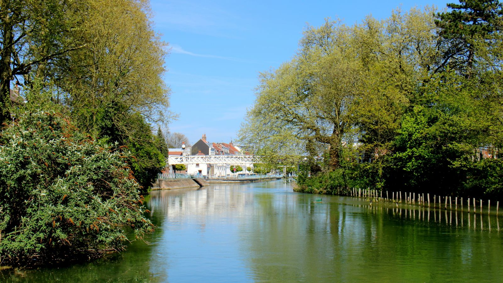 Canal Scene in the French Countryside