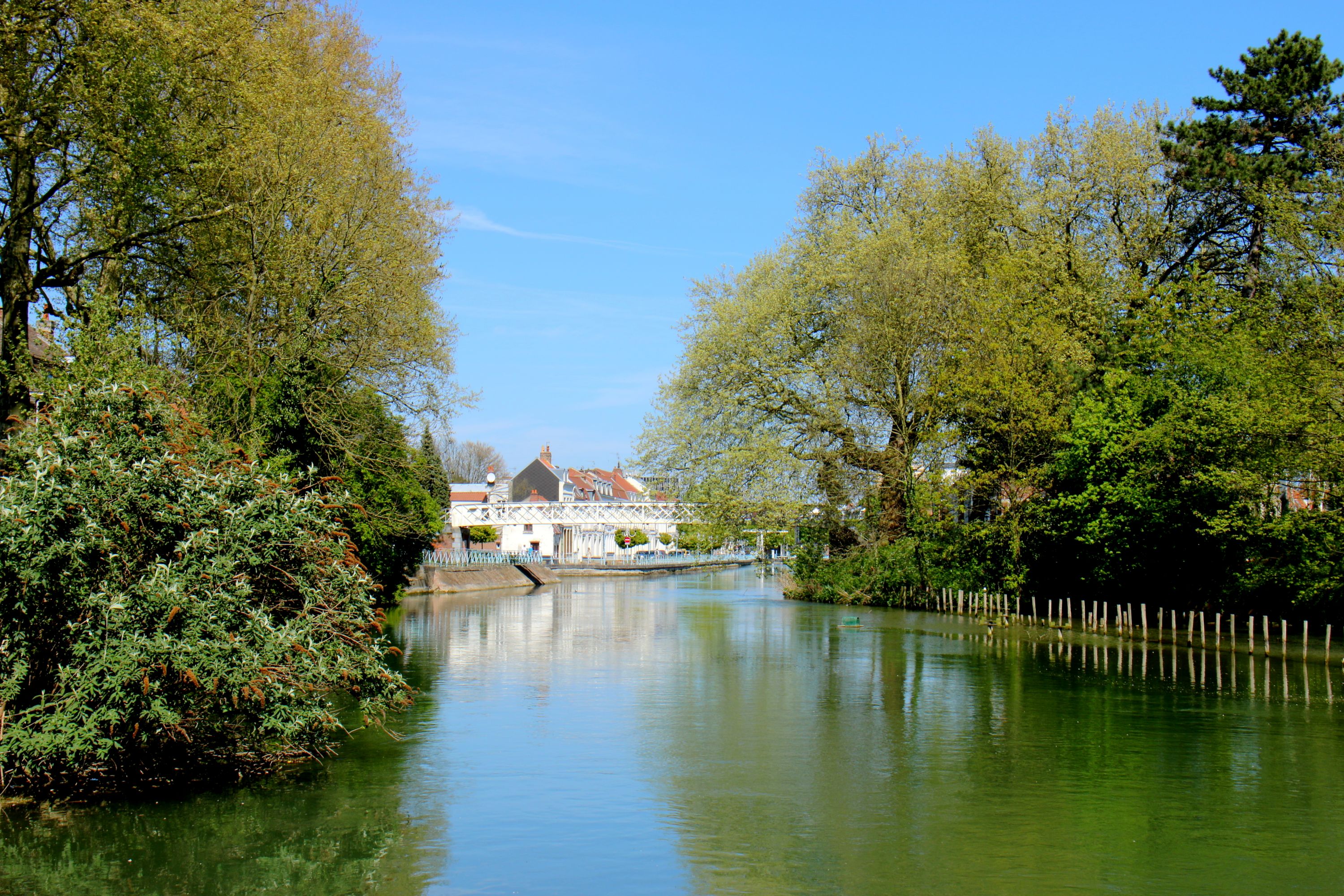 Canal Scene in the French Countryside