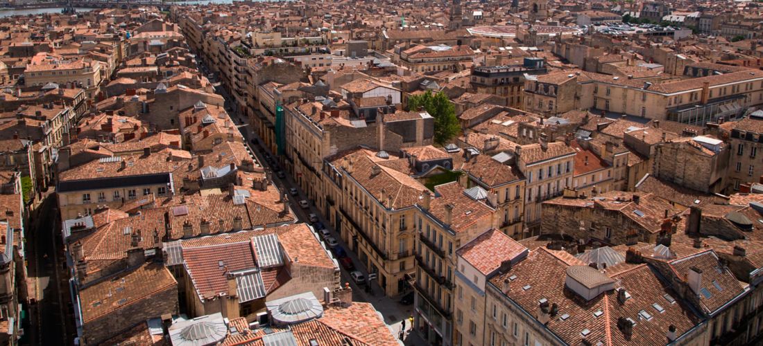 Bordeaux Cityscape: Overhead of Buildings and Streets