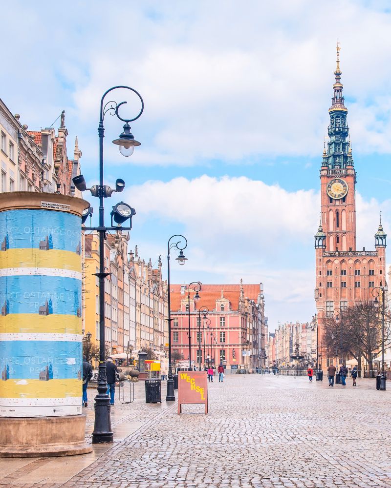 Historic Dluga Street in Gdansk, Poland