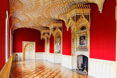 The gilded Long Gallery at Strawberry Hill House in Twickenham, London