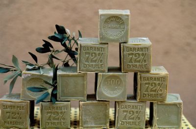 Traditional Savon de Marseille soap, a popular souvenir to buy in France