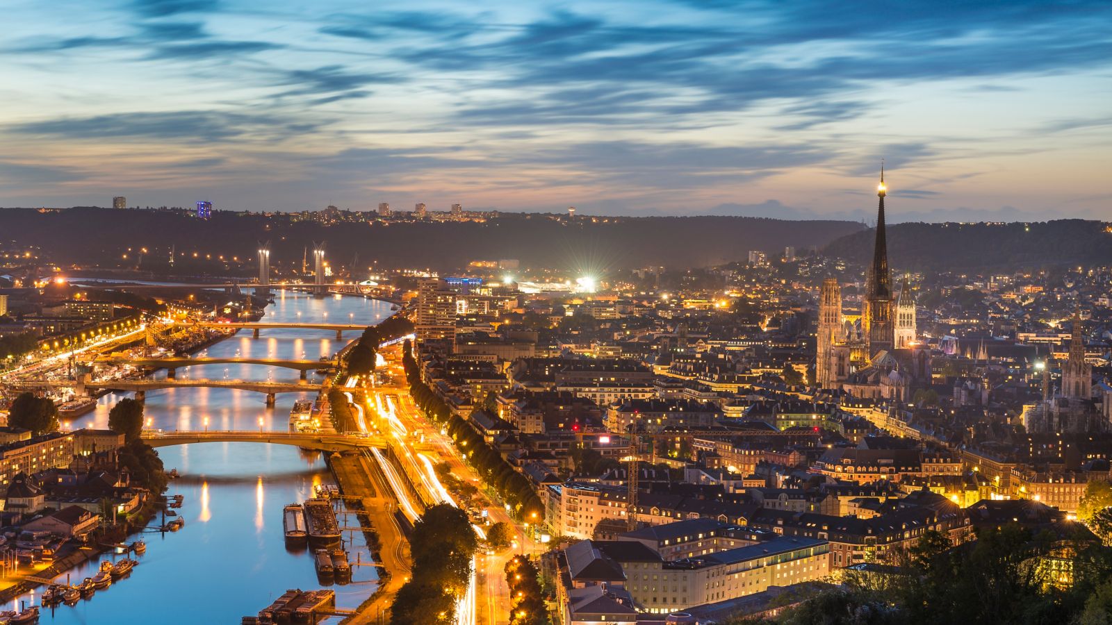 Twilight Enchantment: Rouen City View