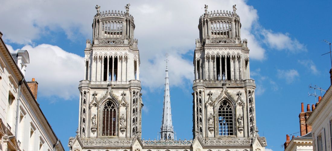 Orleans Cathedral: Majestic West Facade 