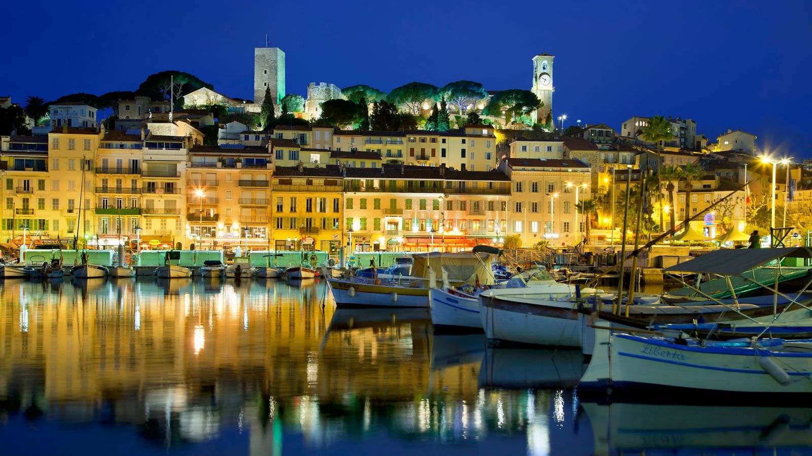 Twilight over Cannes: Le Suquet and its Harbor