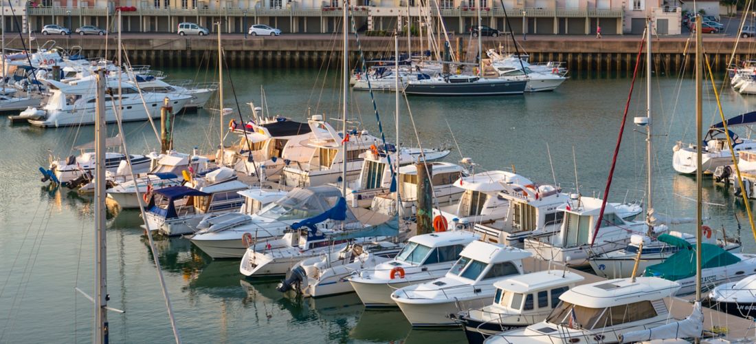 Harbour Scene in Dives-sur-Mer, Normandy, France