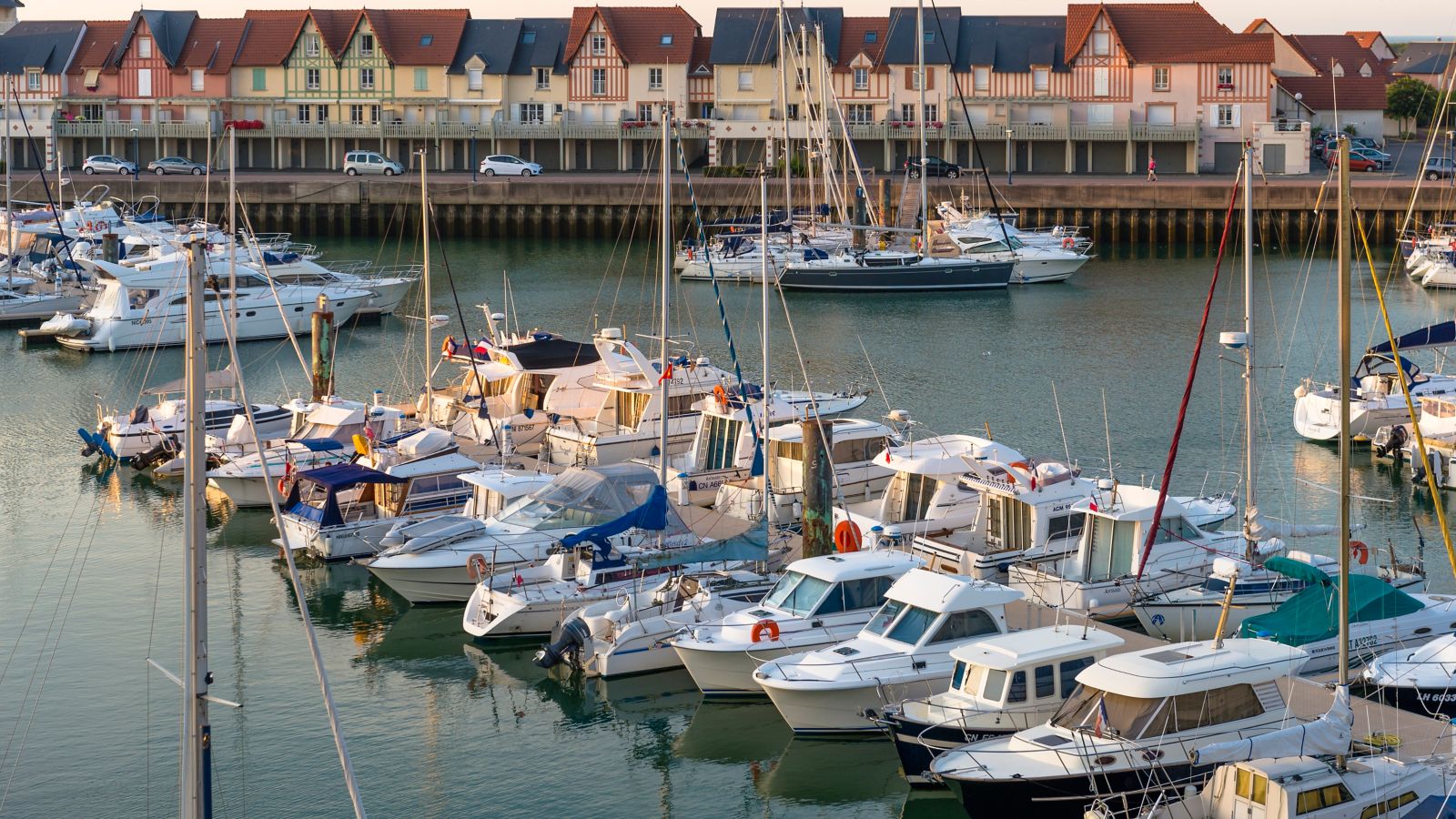 Harbour Scene in Dives-sur-Mer, Normandy, France