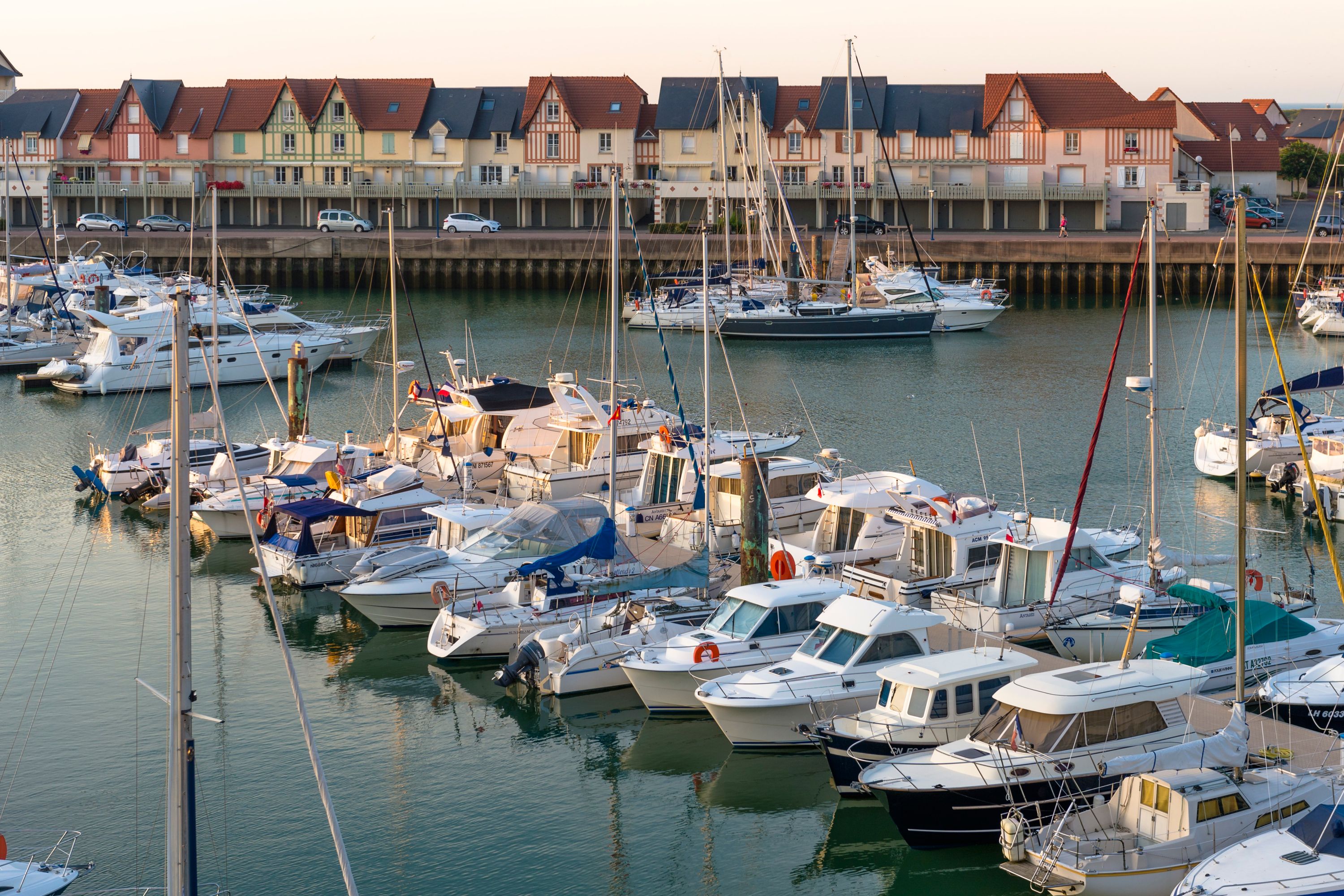 Harbour Scene in Dives-sur-Mer, Normandy, France