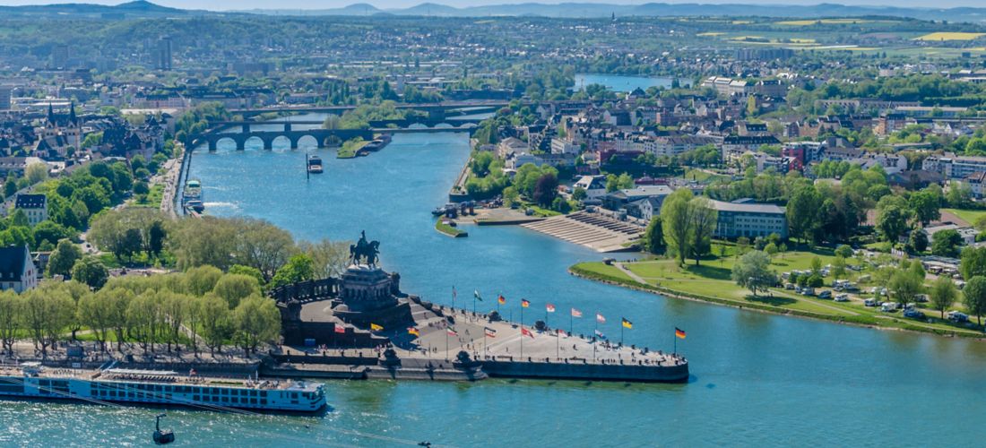 German Corner Confluence in Koblenz, Germany