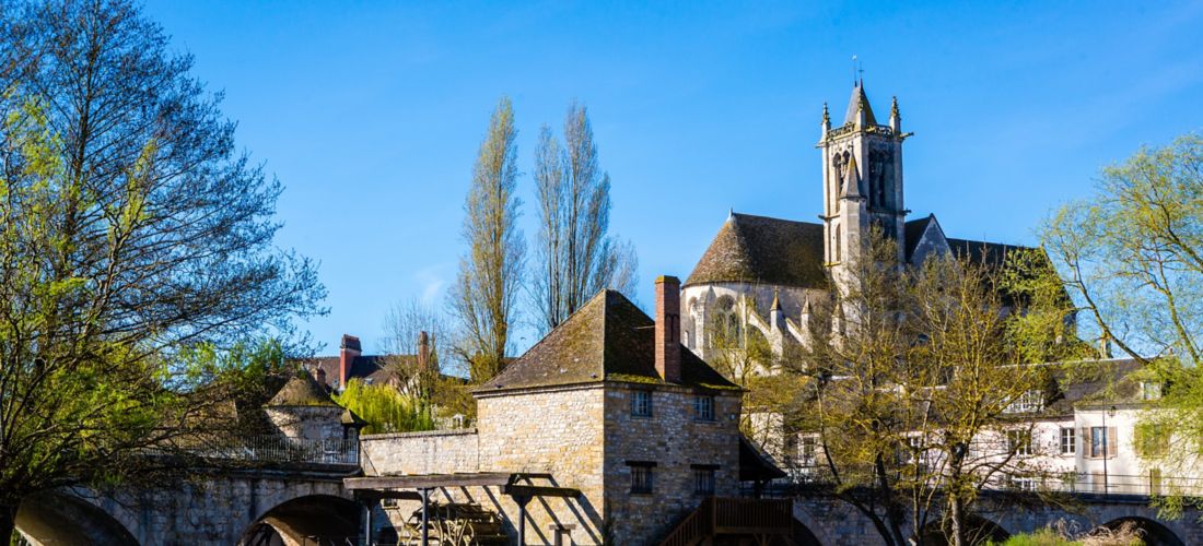 Historic Moret-sur-Loing and Notre Dame Church