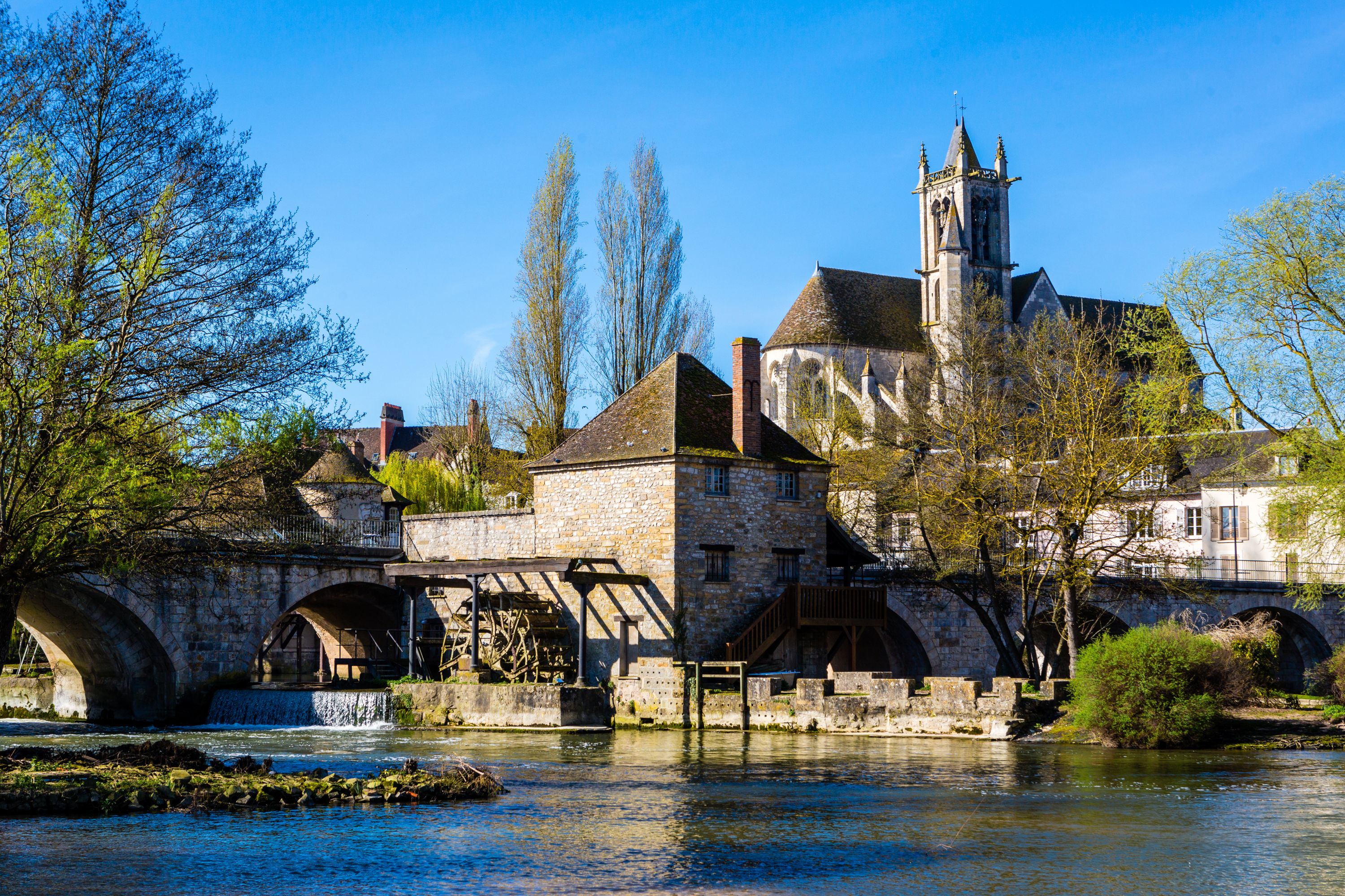 Historic Moret-sur-Loing and Notre Dame Church