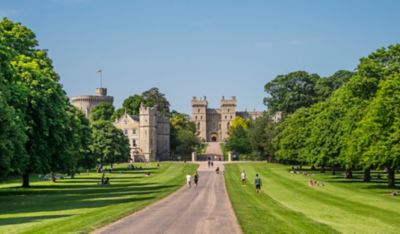 Windsor Great Park and Windsor Castle, a short walk from the Thames riverbank