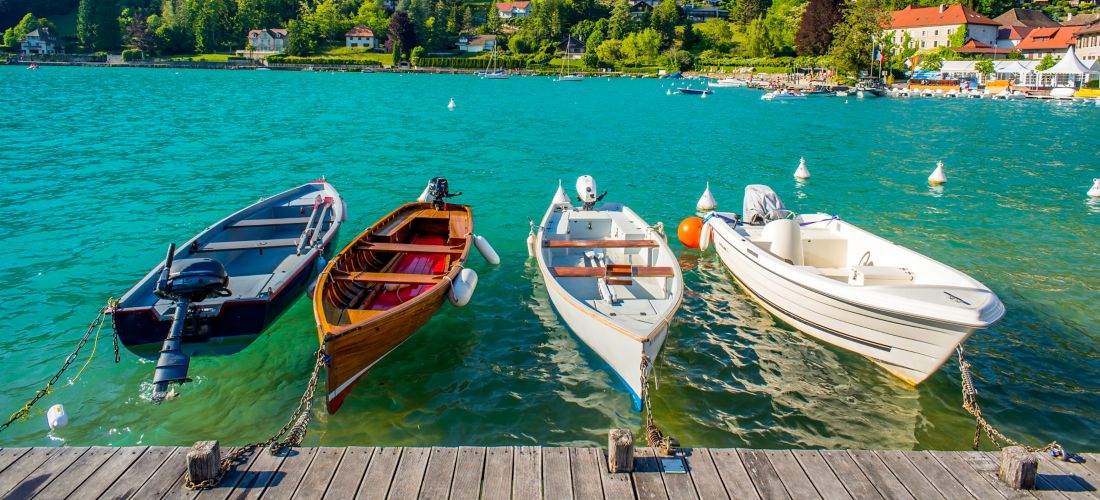Boats on a Sunny Day at Annecy Lake, Talloires