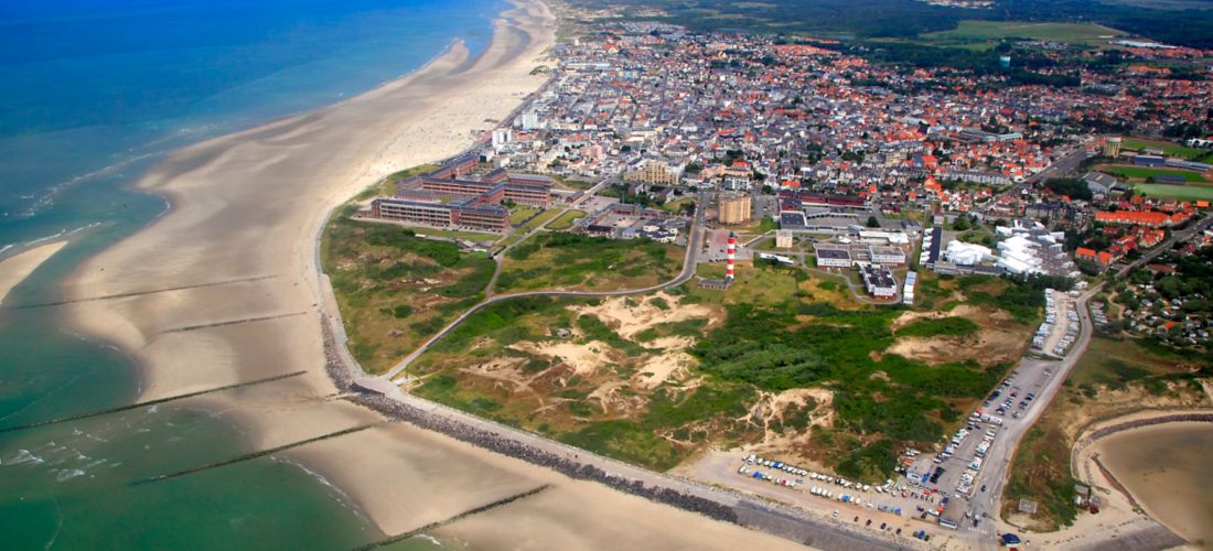 Aerial View of Berck sur Mer, Northern France
