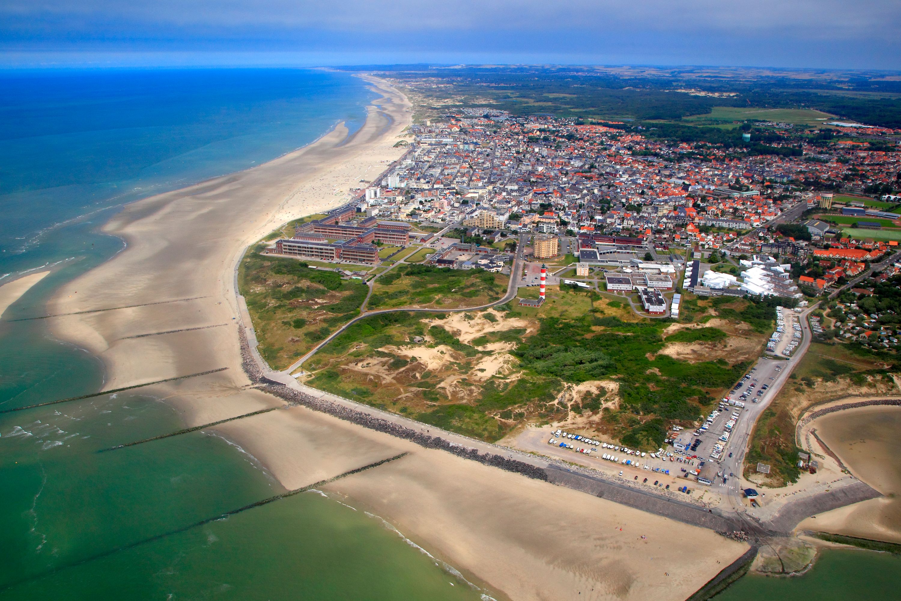 Aerial View of Berck sur Mer, Northern France