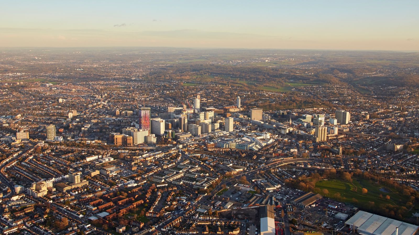 Croydon Skyline, CR0, CR9, UK: Aerial View East