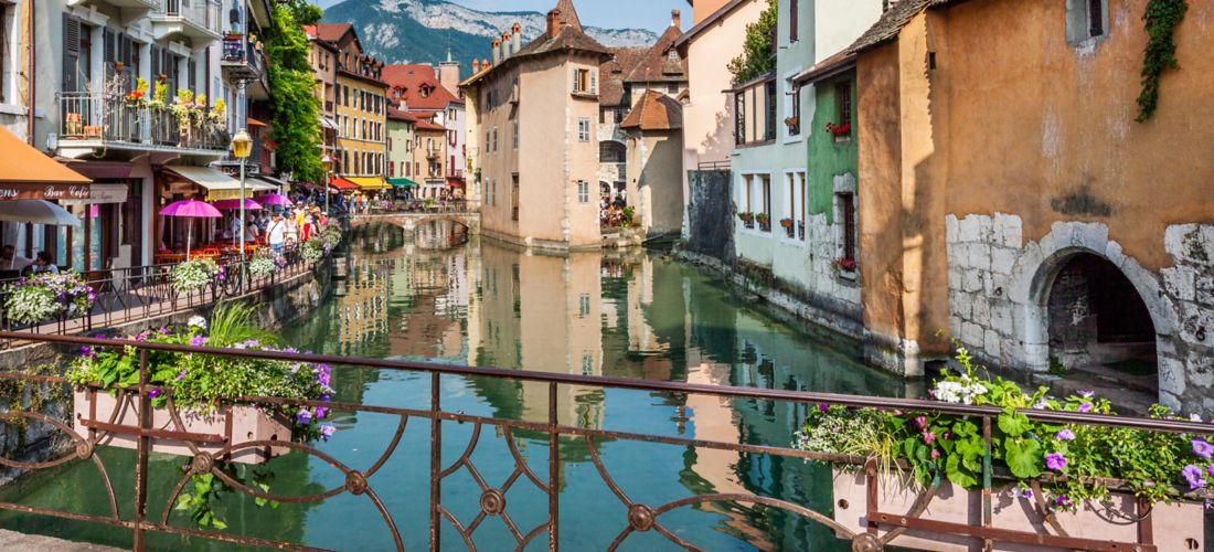 Sunny Day in Annecy Vielle Ville Old Town