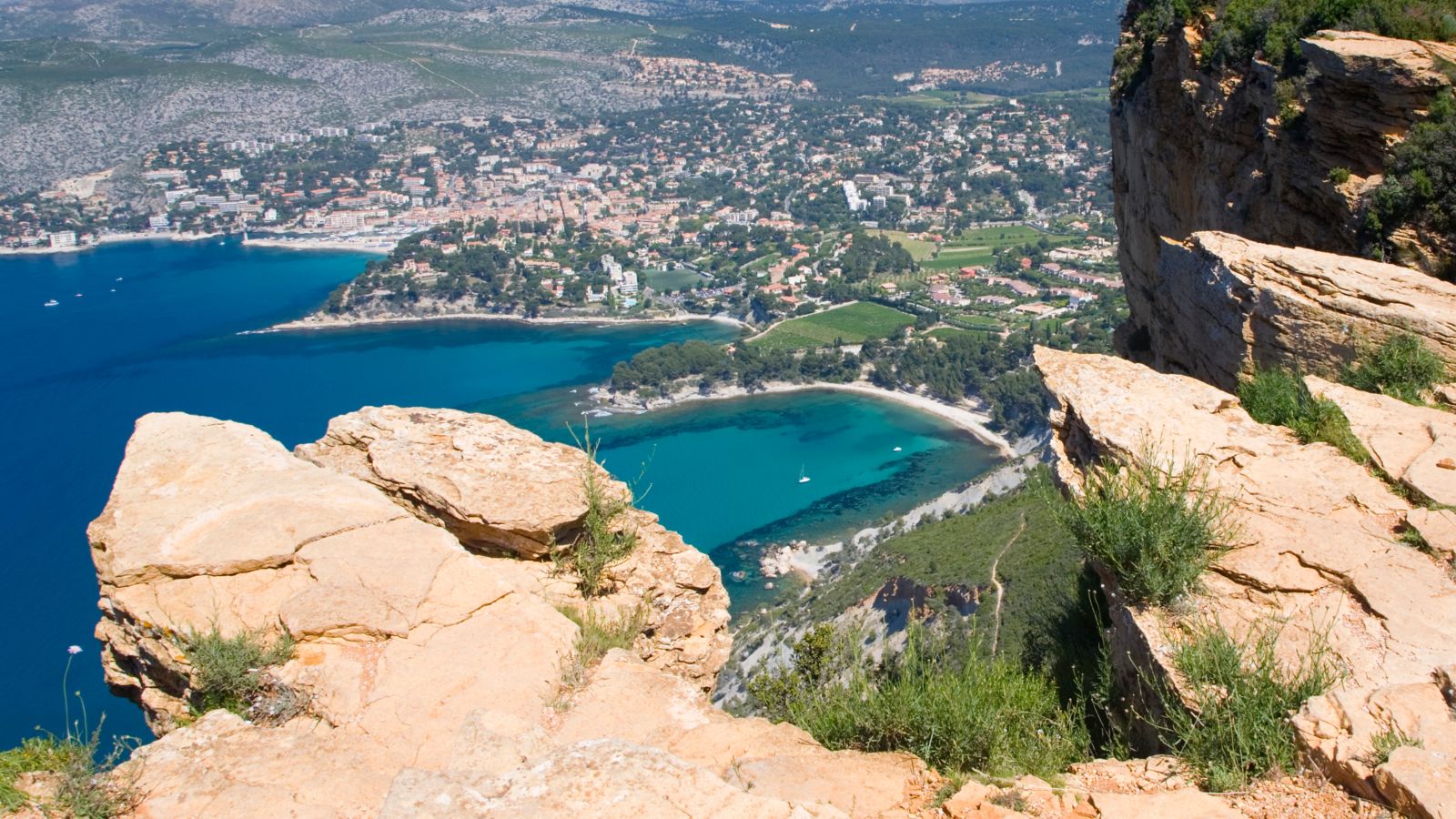 View over coast from Cap Canaille, Cassis, France